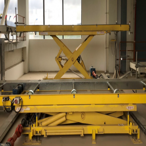 Roller bed sled conveyor line